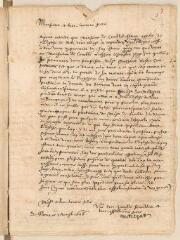 4 vues  - Mestrezat, Jean. Lettre autographe signée à Louis Tronchin.- Paris, 1er août 1656 (ouvre la visionneuse)