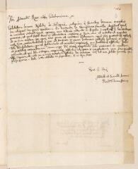 2 vues  - Strauss, Rudolf. Lettre autographe signée à Louis Tronchin.- sans lieu, 25 avril [16]88 (ouvre la visionneuse)