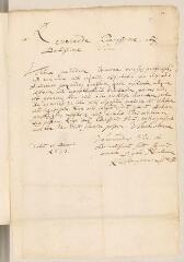 2 vues  - Kilchberger, Nicolaus. Lettre autographe signée avec cachet à Louis Tronchin.- sans lieu, 13 décembre 1673 (ouvre la visionneuse)