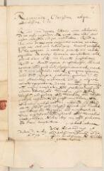 2 vues  - Kilchberger, Nicolaus. Lettre autographe signée avec cachet à Louis Tronchin.- sans lieu, 2 août 1673 (ouvre la visionneuse)