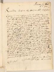2 vues  - Kilchberger, Nicolaus. Lettre autographe signée avec cachet à Louis Tronchin.- Berne, 17 octobre 1674 (ouvre la visionneuse)