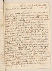 4 vues Chouet, Jean-Robert. Lettre autographe signée avec cachet à Louis Tronchin.- Saumur, 8 juin 1669