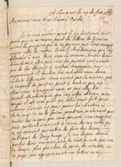 4 vues  - Chouet, Jean-Robert. Lettre autographe signée avec cachet à Louis Tronchin.- Saumur, 29 juin 1669 (ouvre la visionneuse)