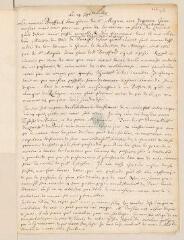 2 vues  - Mussard, Pierre. Lettre autographe avec cachet à Louis Tronchin.- [Lyon], 29 septembre 1668 (ouvre la visionneuse)