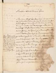 4 vues  - Mestrezat, Philippe. Lettre autographe signée avec cachet à Louis Tronchin.- Genève, 28 octobre 1657 (ouvre la visionneuse)