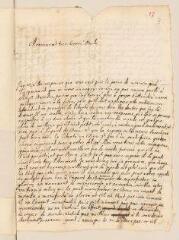 4 vues  - Chouet, Jean-Robert. Lettre autographe signée avec cachet à Louis Tronchin.- Nîmes, 19 juillet 1662 (ouvre la visionneuse)