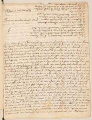 4 vues  - Chouet, Jean-Robert. Lettre autographe signée avec cachet à Louis Tronchin.- Saumur, 22 novembre 1664 (ouvre la visionneuse)