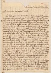6 vues  - Chouet, Jean-Robert. Lettre autographe signée avec cachet à Louis Tronchin.- Saumur, 4 novembre 1665 (ouvre la visionneuse)