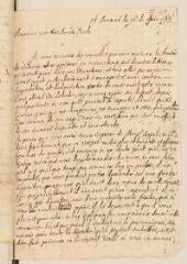 4 vues  - Chouet, Jean-Robert. Lettre autographe signée avec cachet à Louis Tronchin.- Saumur, 16 juin 1666 (ouvre la visionneuse)