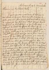 4 vues  - Chouet, Jean-Robert. Lettre autographe signée avec cachet à Louis Tronchin.- Saumur, 12 novembre 1667 (ouvre la visionneuse)