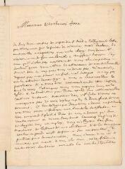 4 vues  - Turrettini, François. Lettre autographe signée avec cachet à Louis Tronchin.- Genève, 4 février 1657 (ouvre la visionneuse)