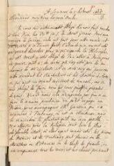 4 vues  - Chouet, Jean-Robert. Lettre autographe signée avec cachet à Louis Tronchin.- Saumur, 1er août 1668 (ouvre la visionneuse)