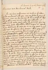4 vues  - Chouet, Jean-Robert. Lettre autographe signée avec cachet à Louis Tronchin.- Saumur, 30 janvier 1669 (ouvre la visionneuse)