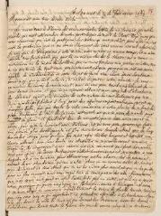 4 vues  - Chouet, Jean-Robert. Lettre autographe signée avec cachet à Louis Tronchin.- Saumur, 9 février 1669 (ouvre la visionneuse)