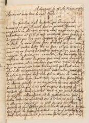 4 vues  - Chouet, Jean-Robert. Lettre autographe signée avec cachet à Louis Tronchin.- Saumur, 16 février 1669 (ouvre la visionneuse)