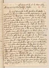 4 vues  - Chouet, Jean-Robert. Lettre autographe signée avec cachet à Louis Tronchin.- Saumur, 16 mars 1669 (ouvre la visionneuse)