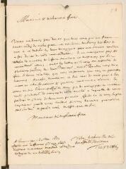 4 vues  - Turrettini, François. Lettre autographe signée avec cachet à Louis Tronchin.- Genève, 1er juillet 1657 (ouvre la visionneuse)