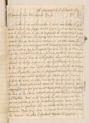 4 vues  - Chouet, Jean-Robert. Lettre autographe signée avec cachet à Louis Tronchin.- Saumur, 6 avril 1669 (ouvre la visionneuse)