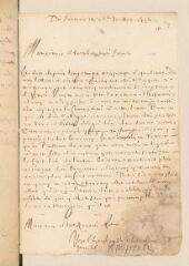 4 vues  - Amyraut, [Moïse, père]. Lettre autographe signée avec cachet à Louis Tronchin.- Saumur, 26 juillet 1656 (ouvre la visionneuse)