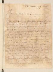 4 vues  - Amyraut, [Moïse, père]. Lettre autographe signée avec cachet à Louis Tronchin.- Saumur, 29 mars 1663 (ouvre la visionneuse)