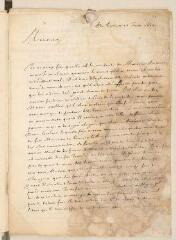 4 vues  - Launay, Pierre de. Lettre autographe signée avec cachet à Louis Tronchin.- Paris, 15 juin 1655 (ouvre la visionneuse)