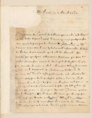4 vues  - Launay, Pierre de. Lettre autographe signée avec cachet à Louis Tronchin.- Paris, 2 avril 1660 (ouvre la visionneuse)