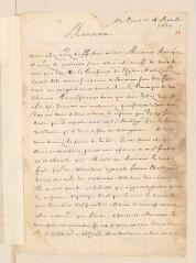 4 vues  - Launay, Pierre de. Lettre autographe signée avec cachet à Louis Tronchin.- Paris, 16 août 1665 (ouvre la visionneuse)