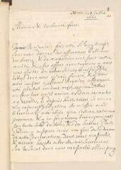 4 vues  - Alpée de Saint-Maurice, Jacques. Lettre autographe signée avec cachet à Louis Tronchin.- Paris, 5 juillet 1665 (ouvre la visionneuse)