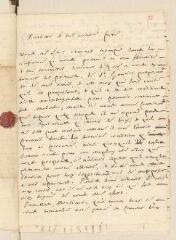 4 vues  - Rozel-Dubosc, François de. Lettre autographe signée avec cachet à Louis Tronchin.- Nîmes, 14 septembre 1668 (ouvre la visionneuse)