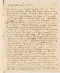 4 vues  - La Bastide, Marc-Antoine de. Lettre autographe signée avec cachet à [Elie] Bo[u]hereau à Turin.- Londres, 3 avril [16]96 (ouvre la visionneuse)