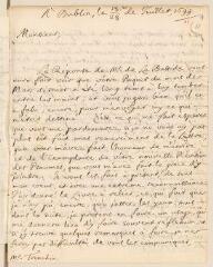 4 vues  - Bouhéreau, Elie. Lettre autographe signée avec cachet à Louis Tronchin.- Dublin, 18/28 juillet 1699 (ouvre la visionneuse)