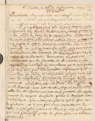 4 vues  - Bouhéreau, Elie. Lettre autographe signée avec cachet à Louis Tronchin.- Dublin, 26 septembre/7 octobre 1700 (ouvre la visionneuse)