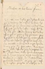 4 vues  - Mesnard, Jean. Lettre autographe signée avec cachet à Louis Tronchin.- Paris, 5 juillet 1673 (ouvre la visionneuse)