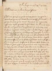 4 vues  - [Pineton] de Chambrun, [Jacques]. Lettre autographe signée avec cachet à Louis Tronchin.- La Haye, 16 décembre 1688 (ouvre la visionneuse)