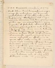 4 vues  - Heidegger, Johann Heinrich. Lettre autographe signée à Louis Tronchin.- Zurich, 17 octobre 1667 (ouvre la visionneuse)