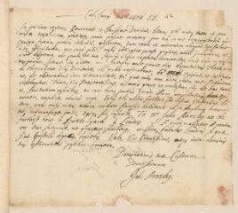 2 vues  - Annesley, Joh[annes]. Lettre autographe signée à Louis Tronchin.- [Londres?], calendes de juin [1er juin] 1662 ancien style (ouvre la visionneuse)