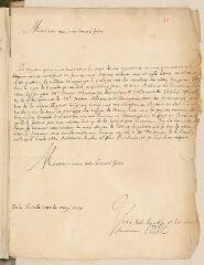 4 vues  - Lortie, [André]. Lettre autographe signée à Louis Tronchin.- La Rochelle, 30 mai 1679 (ouvre la visionneuse)