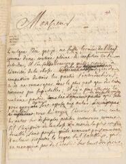 4 vues [Tr?]anpoux. Lettre signée à Louis Tronchin.- Hitchin, 18/28 février 1687/1688 [sic]