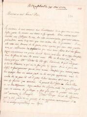 4 vues  - Ostervald, Jean-Frédéric. Lettre autographe signée à Louis Tronchin.- Neuchâtel, 30 mai 1702 (ouvre la visionneuse)