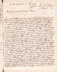 6 vues  - Ostervald, Jean-Frédéric. Lettre autographe signée à Hans Franz Steiguer, suivie de la réponse de ce dernier.- Neuchâtel, 18 septembre 1702 (ouvre la visionneuse)
