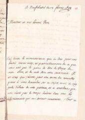 4 vues  - Ostervald, Jean-Frédéric. Lettre autographe signée à Louis Tronchin.- Neuchâtel, 12 février 1698 (ouvre la visionneuse)
