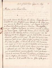 4 vues  - Ostervald, Jean-Frédéric. Lettre autographe signée à Louis Tronchin.- Neuchâtel, 13 septembre 1699 (ouvre la visionneuse)