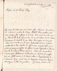 4 vues  - Ostervald, Jean-Frédéric. Lettre autographe signée avec cachet à Louis Tronchin.- Neuchâtel, 20 janvier 1700 (ouvre la visionneuse)