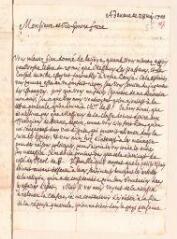 4 vues  - Tronchin, Louis. Lettre autographe signée avec cachet à Jean-Frédéric Ostervald.- Genève, 28 mai 1700 (ouvre la visionneuse)
