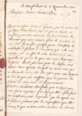 4 vues  - Ostervald, Jean-Frédéric. Lettre autographe signée avec cachet à Louis Tronchin.- Neuchâtel, 2 novembre 1700 (ouvre la visionneuse)