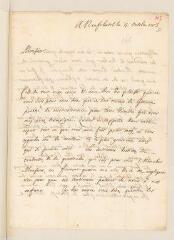 4 vues  - Ostervald, Jean-Frédéric. Lettre autographe signée avec cachet à Antoine Tronchin.- Neuchâtel, 4 octobre 1703 (ouvre la visionneuse)