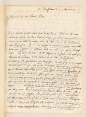 4 vues  - Ostervald, Jean-Frédéric. Lettre autographe signée avec cachet à Louis Tronchin.- Neuchâtel, 7 mars 1703 (ouvre la visionneuse)