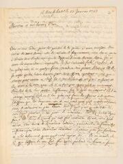 4 vues  - Ostervald, Jean-Frédéric. Lettre autographe signée avec cachet à Louis Tronchin.- Neuchâtel, 13 janvier 1703 (ouvre la visionneuse)
