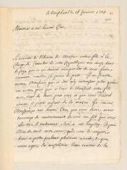 4 vues  - Ostervald, Jean-Frédéric. Lettre autographe signée avec cachet à Louis Tronchin.- Neuchâtel, 16 janvier 1704 (ouvre la visionneuse)