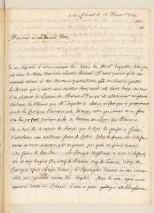 8 vues  - Ostervald, Jean-Frédéric. Lettre autographe signée à Louis Tronchin.- Neuchâtel, 10 et 14 février 1704 (ouvre la visionneuse)